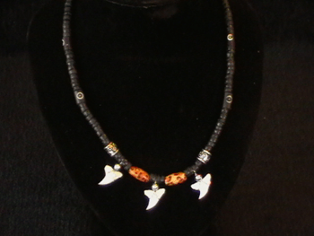 3 shark tooth necklace
