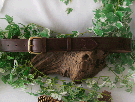 saddle stitiched bushcraft belt