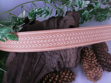 Handcrafted Leather Belt Weave Design