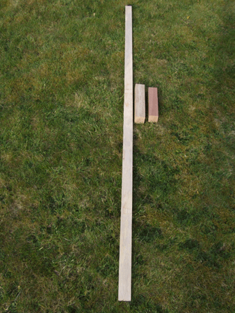 6ft long bow with materials for high riser