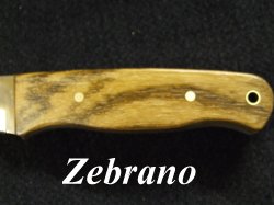zebrano tool steel bushcraft knife