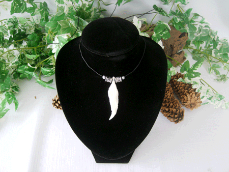 handcrafted feather bone necklace